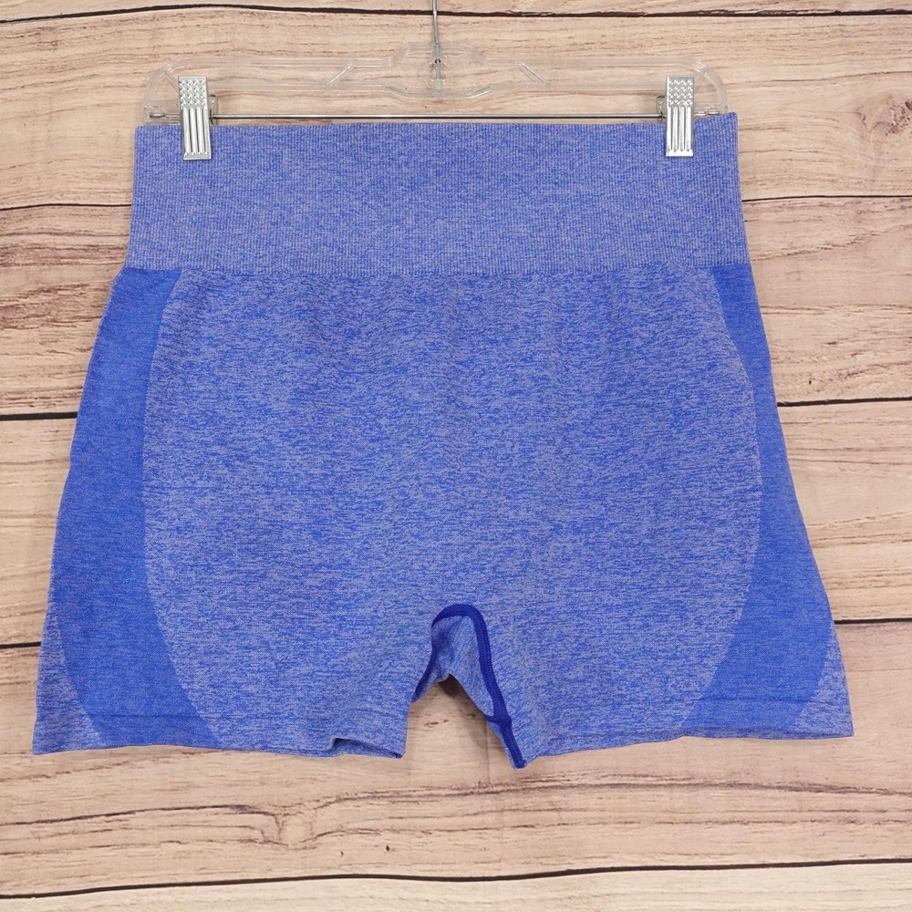PINK Victoria's Secret Seamless Shorts Womens XL Blue Athletic Yoga 3.5 Inseam